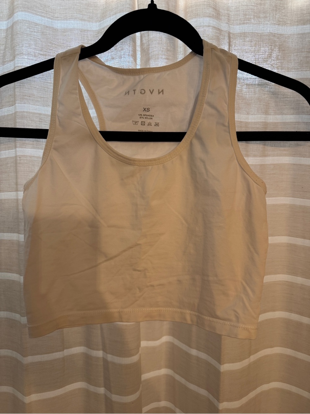 NVGTN White Cropped Tank Top